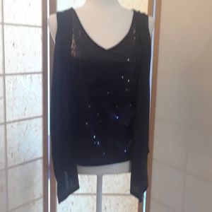 Tank top with sequins